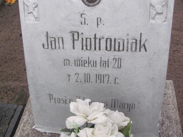 Jan Piotrowiak Kobylin - Grobonet - Wyszukiwarka osób pochowanych