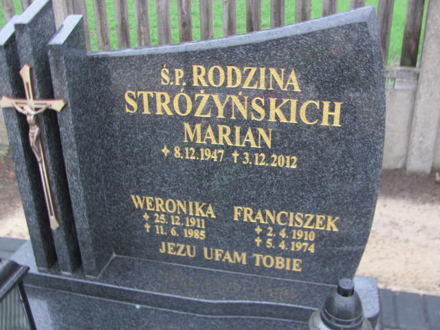Franciszek Stróżyński 1910 Kobylin - Grobonet - Wyszukiwarka osób pochowanych