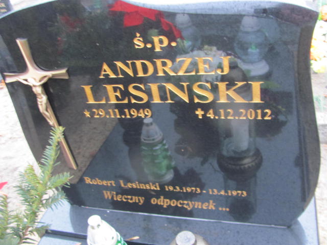 Andrzej Lesiński 1949 Kobylin - Grobonet - Wyszukiwarka osób pochowanych